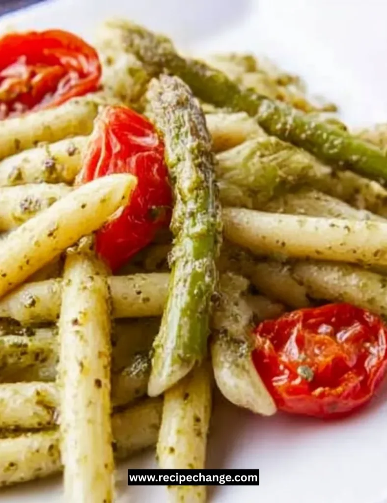 Delicious Meyer lemon garlic shrimp served with asparagus on a plate
