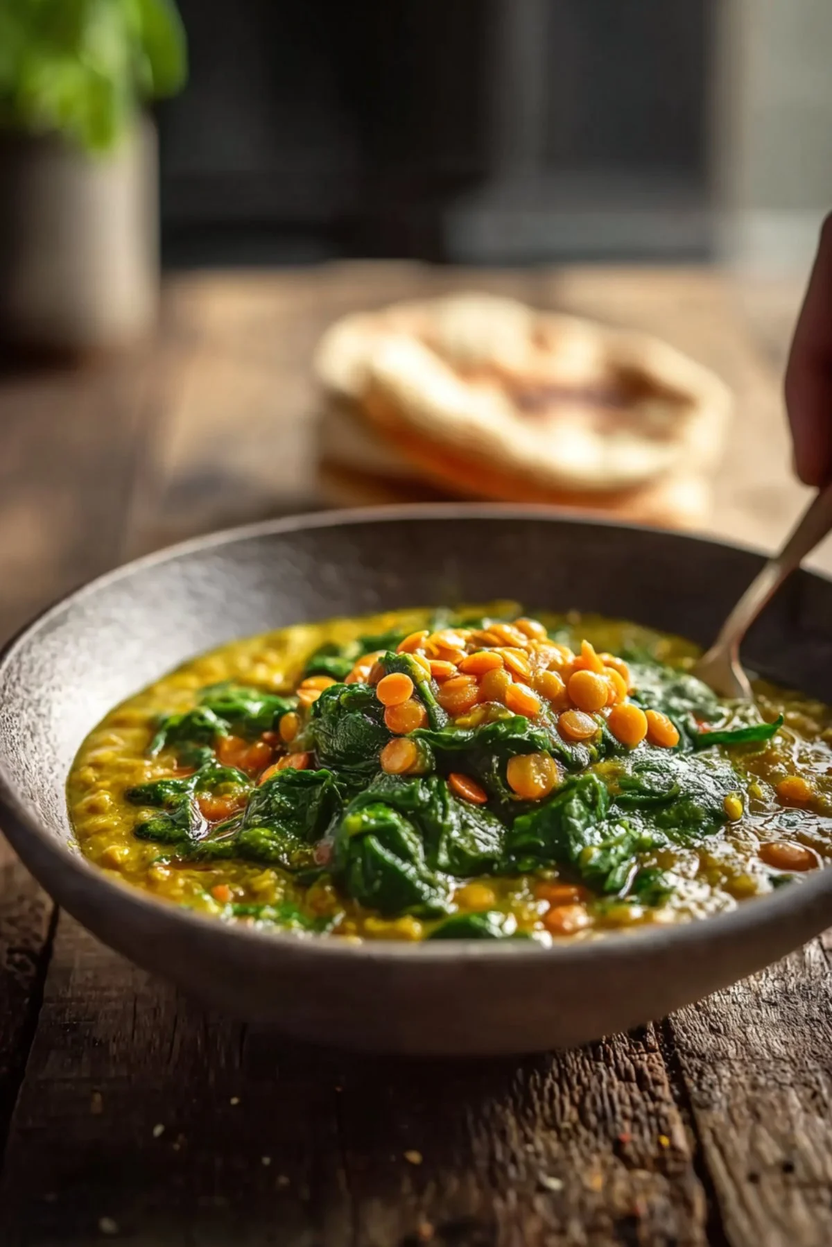 Creamy lemon garlic orzo served with salmon on a plate.
