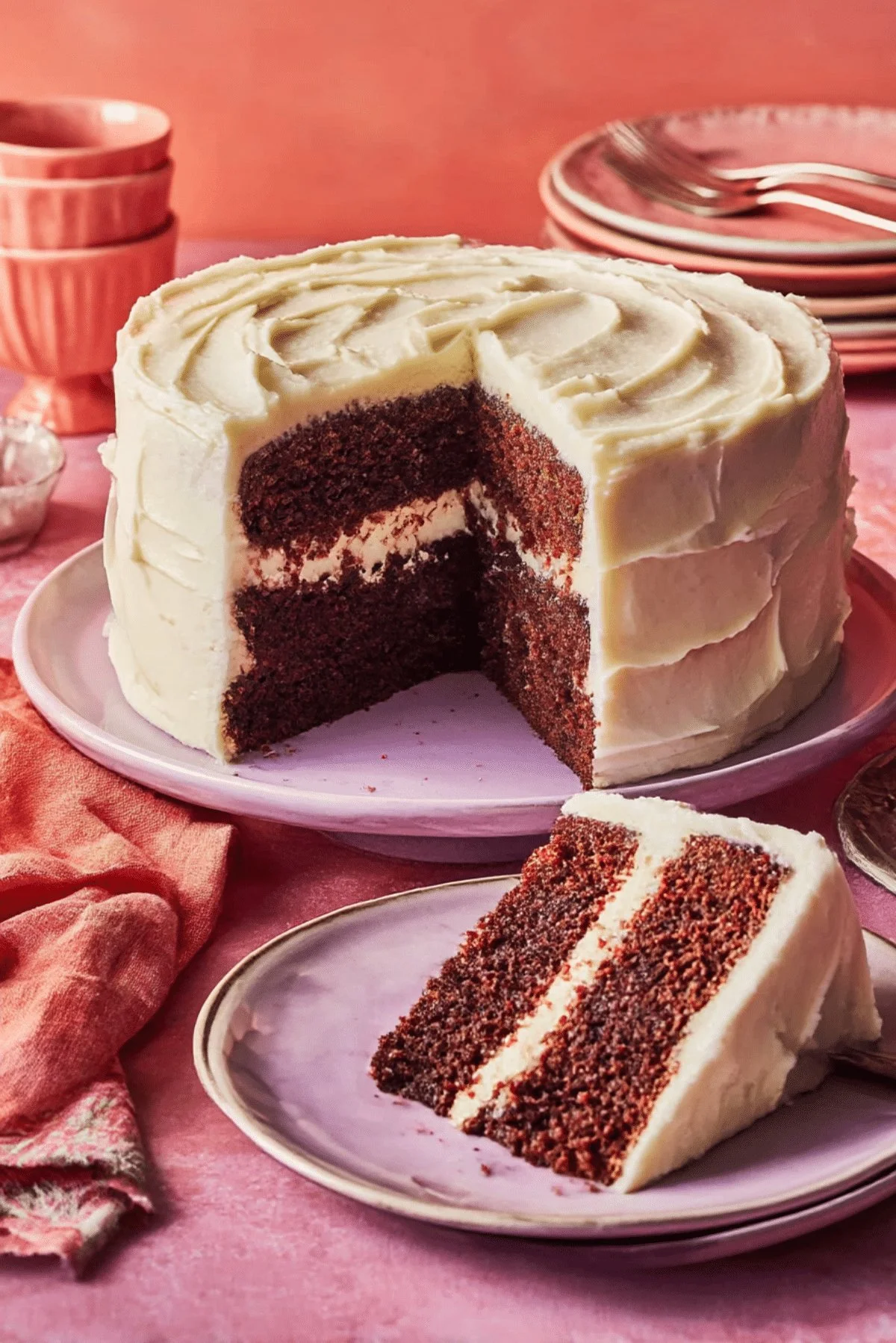 Slice of McLeod Farms' Fresh Peach Pound Cake topped with peach slices