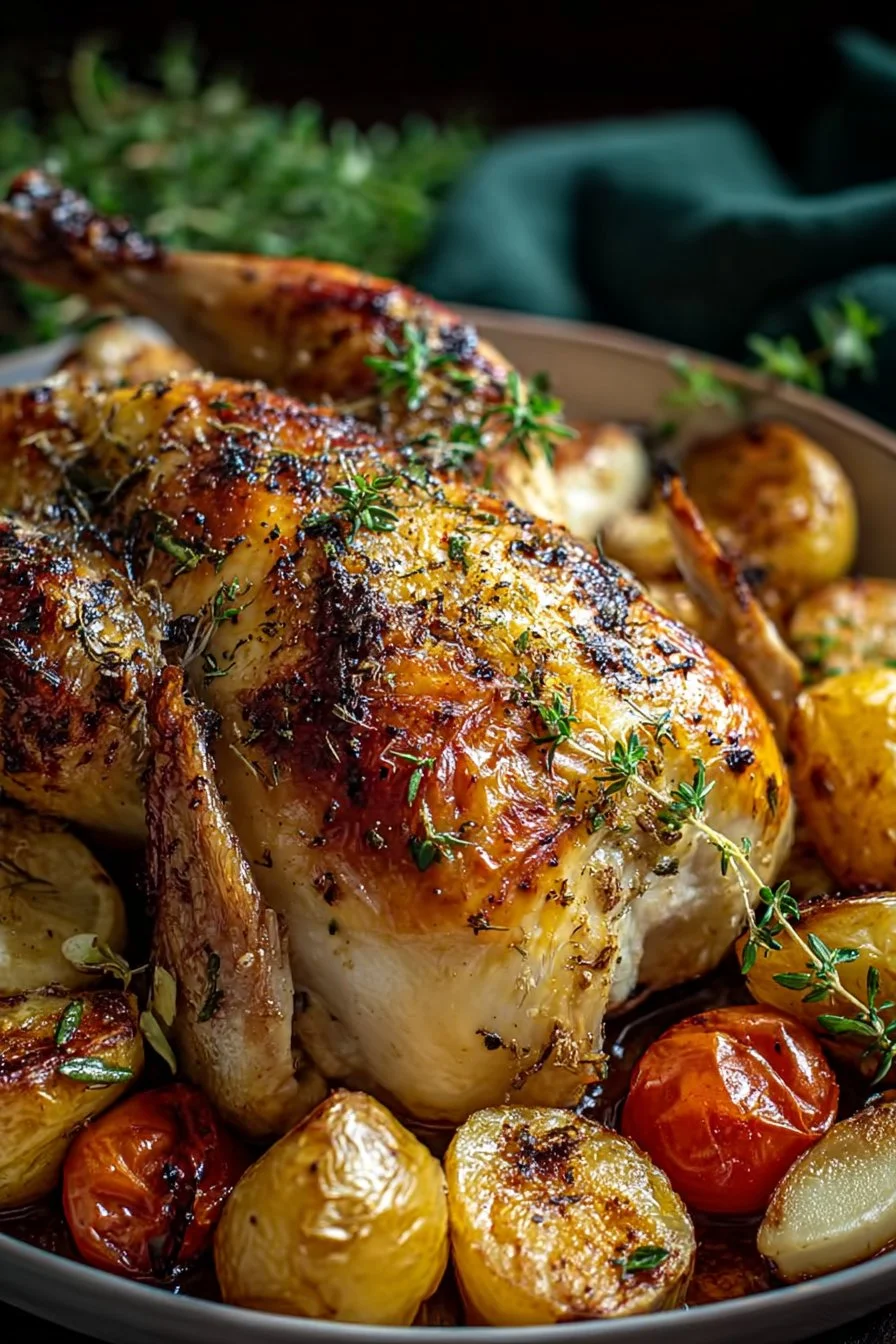 Spicy Linguine with Clams and Shrimp in a white bowl