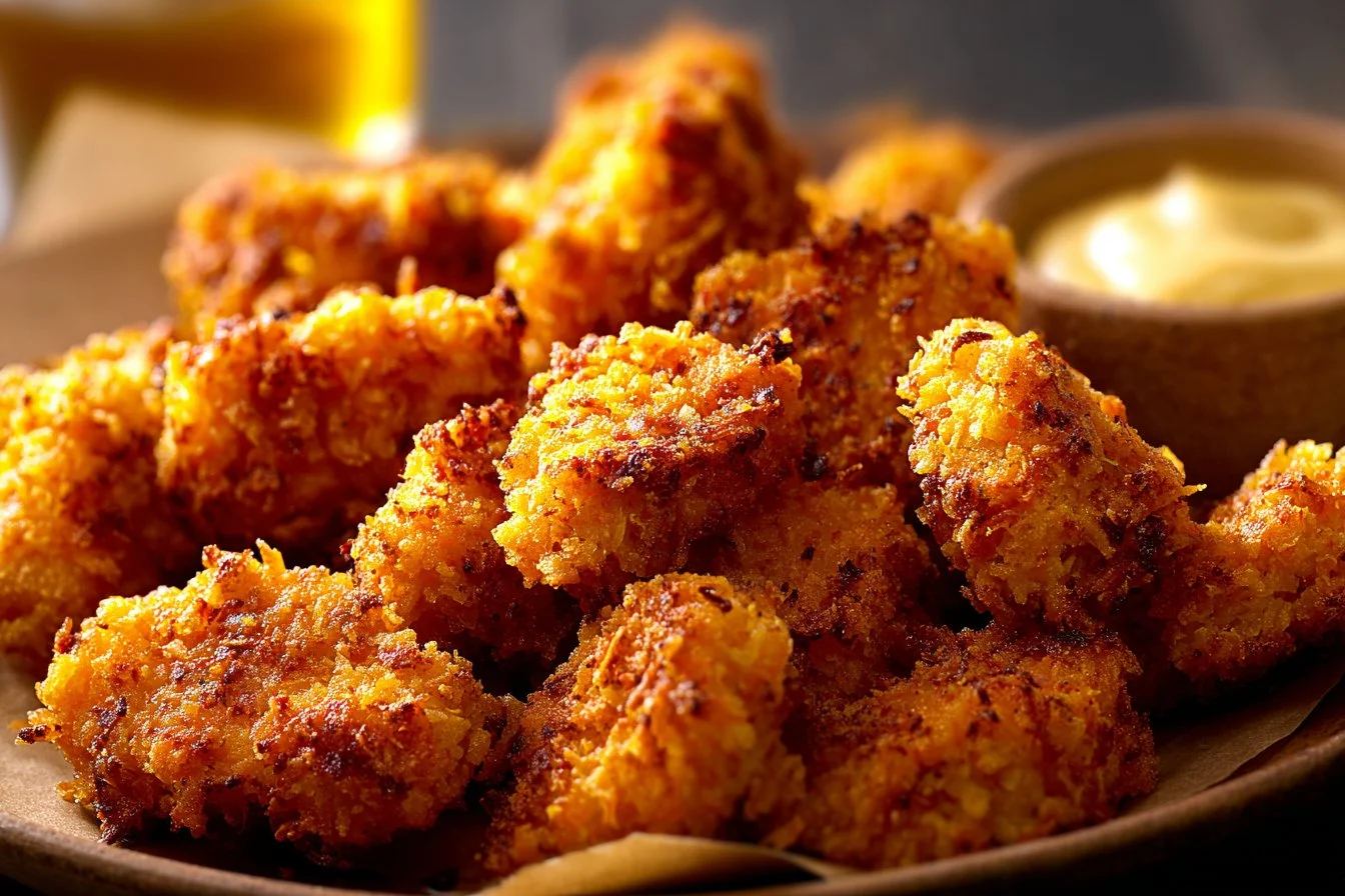 A plate of traditional Turkish pasta with fresh herbs and spices.