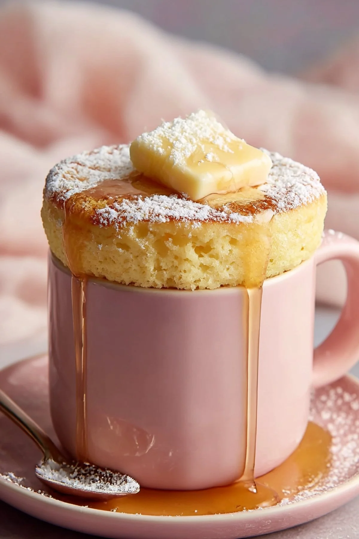 Quick and easy 2-minute pancake in a mug recipe