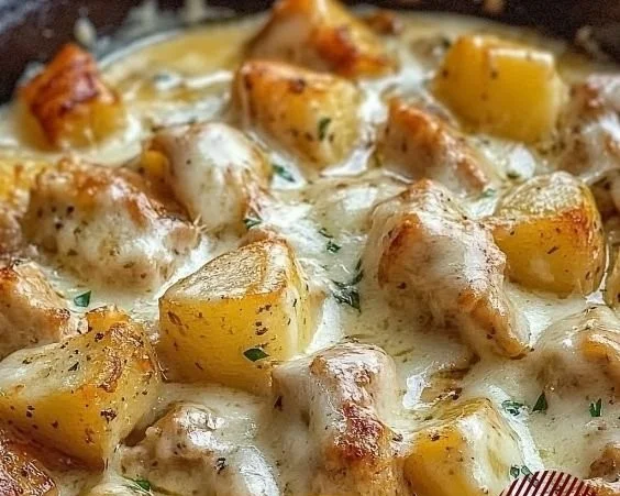 Delicious Garlic Parmesan Chicken and Potatoes recipe in a crockpot