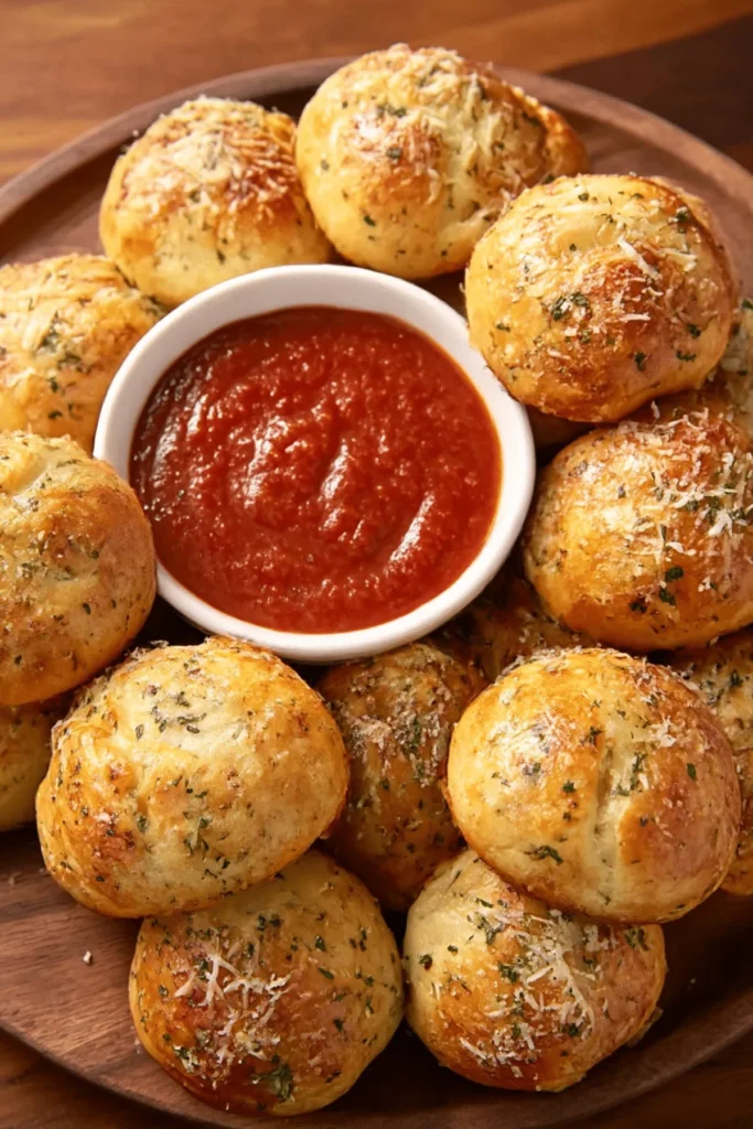 Delicious Pizza Bombs filled with cheese and pizza toppings, perfect for snacking.