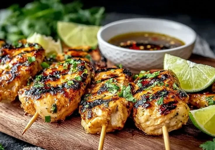 Delicious Key West Grilled Chicken served with tropical sides