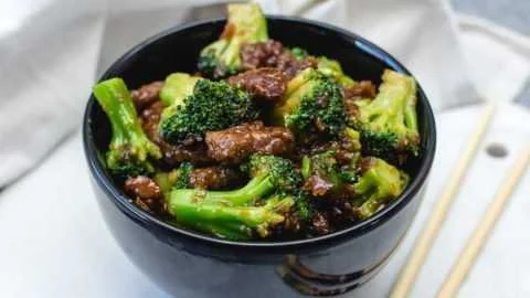 Instant Pot beef and broccoli dish with tender beef and fresh broccoli