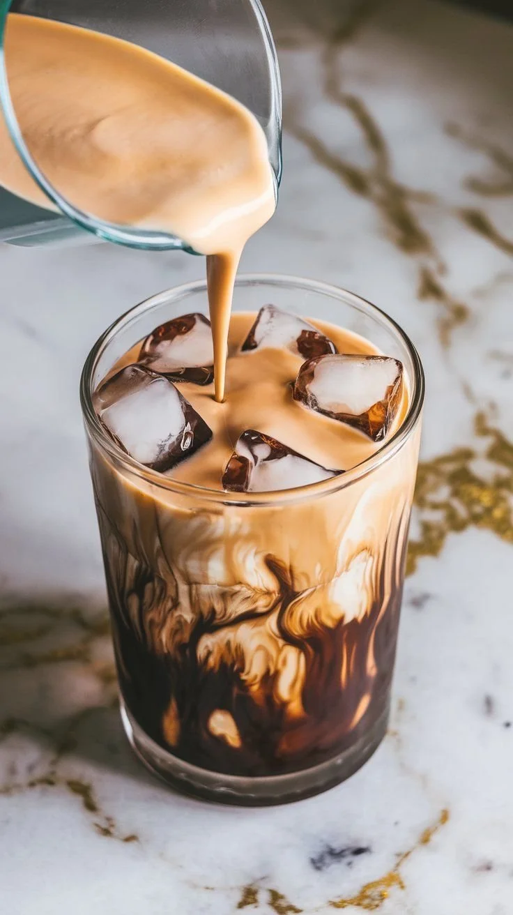 Delicious Peanut Butter Cream Cold Brew with whipped cream and coffee flavors
