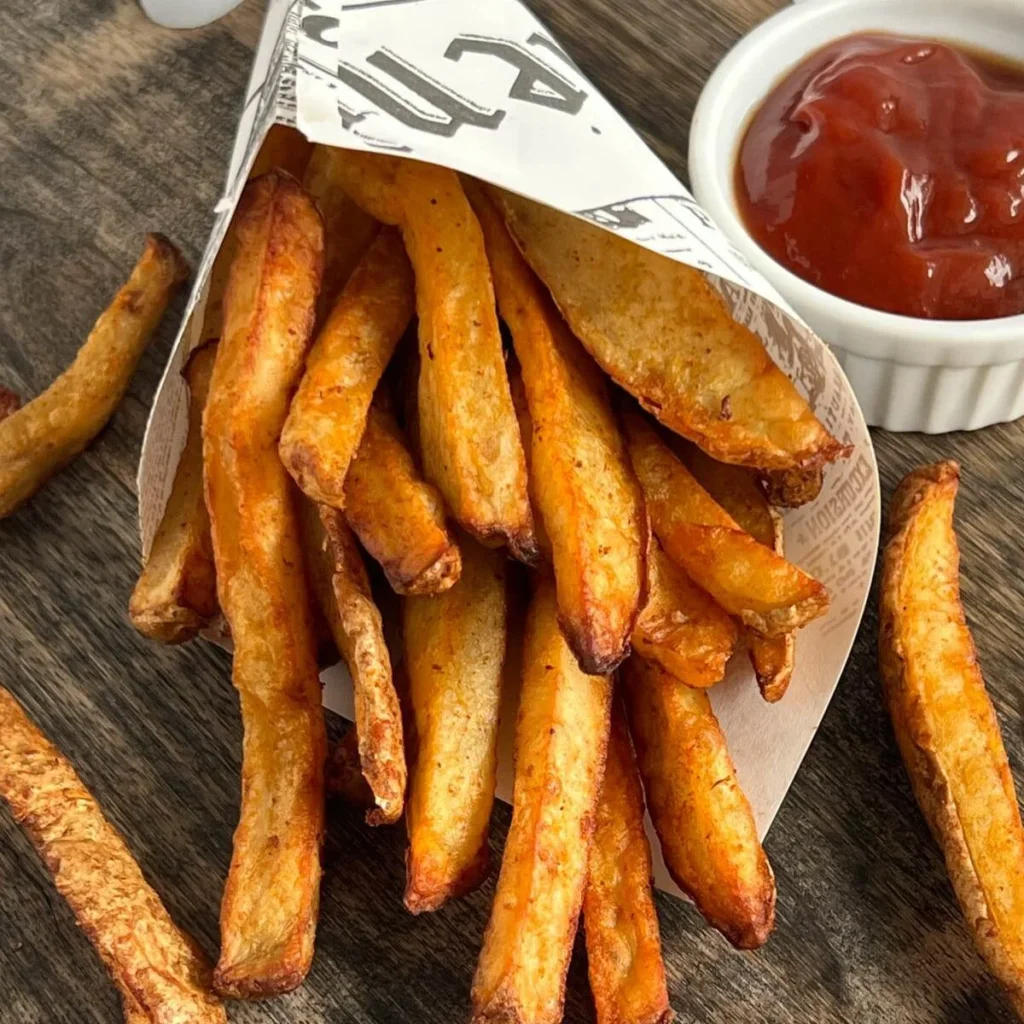 Crispy Air Fryer Homestyle French Fries served in a bowl