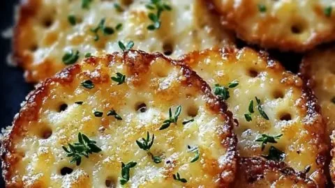 Crunchy Garlic Bread Ritz Bits snack packed with flavor