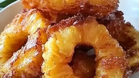 Delicious homemade pineapple fritters served with a tropical ambiance