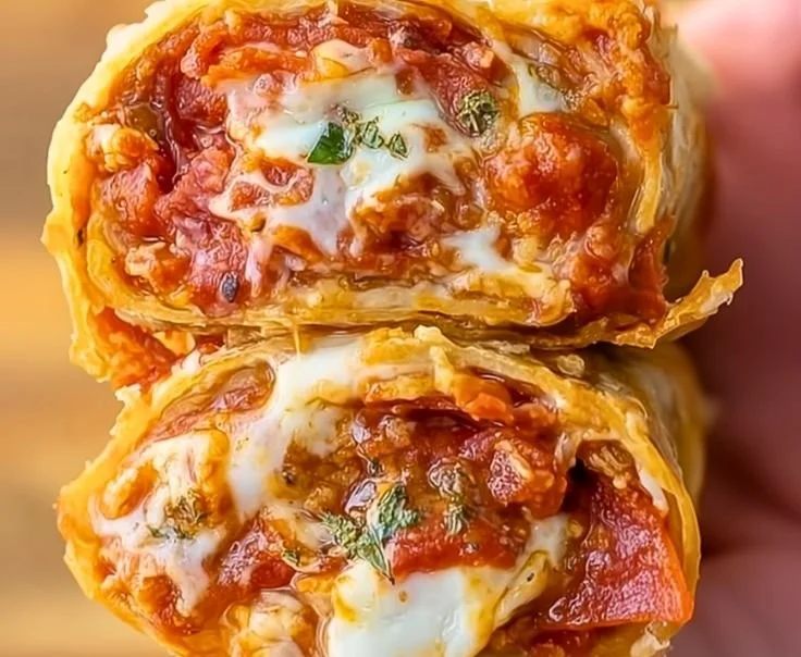 High protein pepperoni pizza rolls ready to enjoy as a nutritious snack