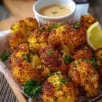 Crispy air-fried cauliflower dish ideal for Keto diet