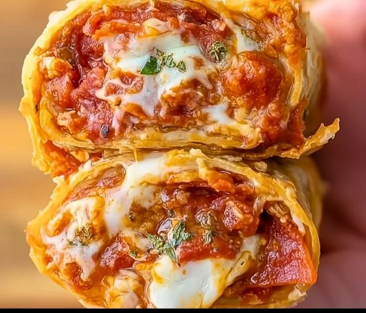 High protein pepperoni pizza rolls, a tasty snack option full of flavor.