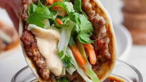 Smash Dumpling Tacos - a tasty fusion of dumplings and tacos