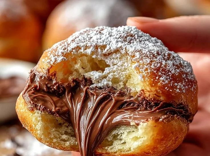 Delicious baked Nutella bombs filled with creamy Nutella filling.