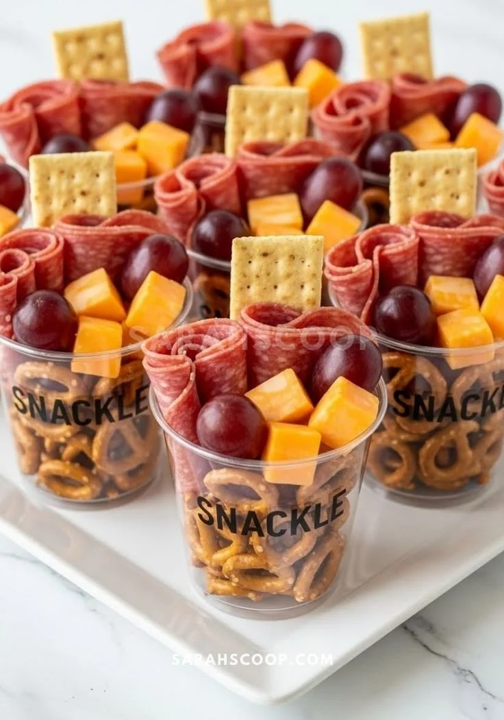 A variety of easy appetizers served on a platter for gatherings.