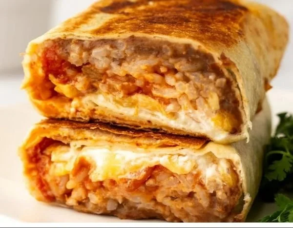 Delicious easy vegetarian burritos filled with fresh ingredients