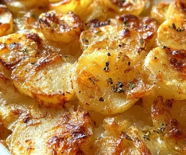 Baked French Onion Potatoes topped with cheese and caramelized onions