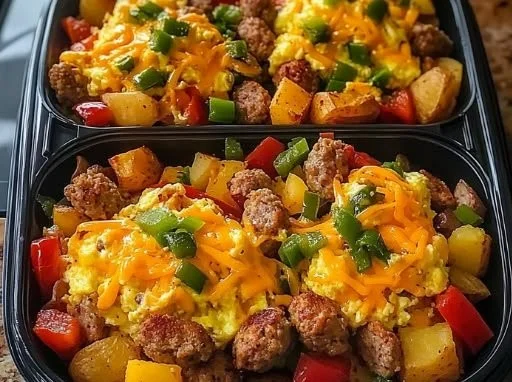 High protein freezer friendly breakfast bowls with colorful ingredients