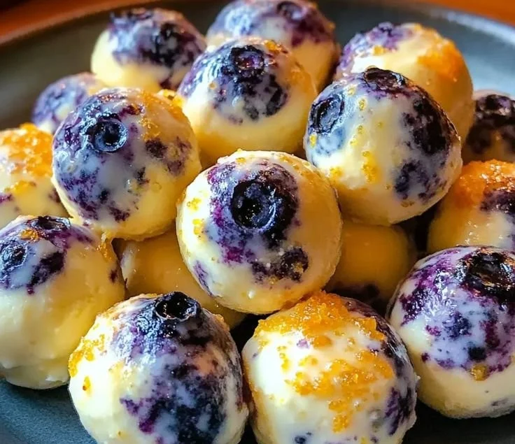 Lemon Blueberry Cottage Cheese Protein Bites for a tasty and nutritious snack