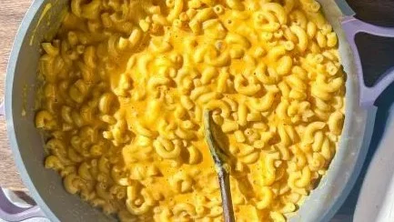 One Pot Creamy Mac and Cheese prepared on the stovetop