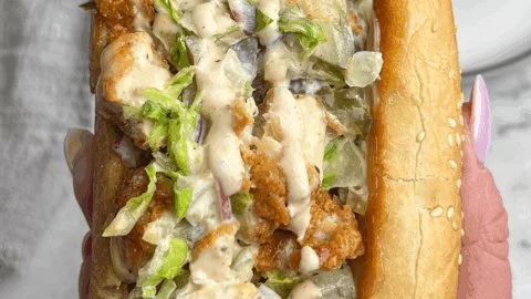 Delicious Alabama BBQ chicken sandwich served with coleslaw on a bun