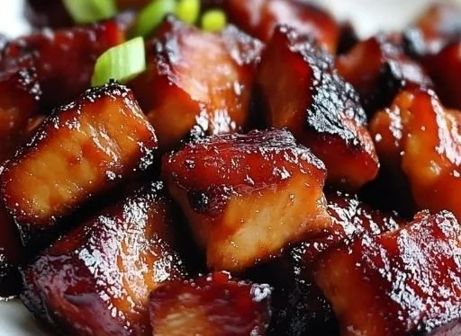 Delicious Char Siu Chicken served on a plate