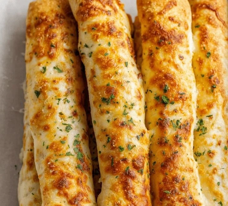 Cheesy taco sticks recipe with melted cheese and taco filling wrapped in dough.